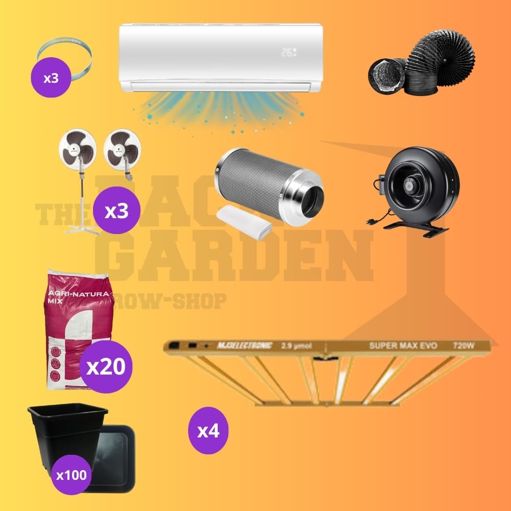 Kit de cultivo completo 4 Super Max EVO 720w