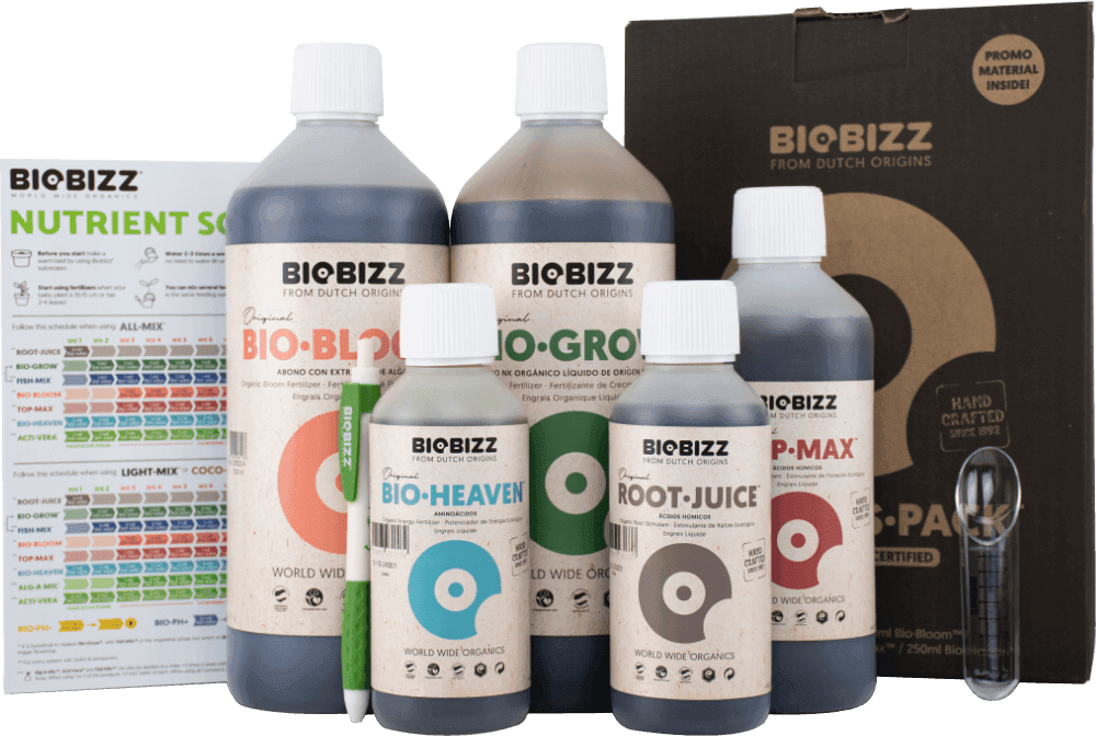 Starters Pack Biobizz – Nutrición orgánica para cultivos saludables