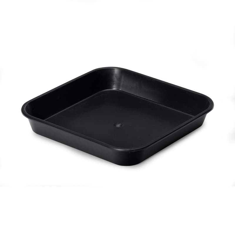 Plato Cuadrado Negro 20x20 cm