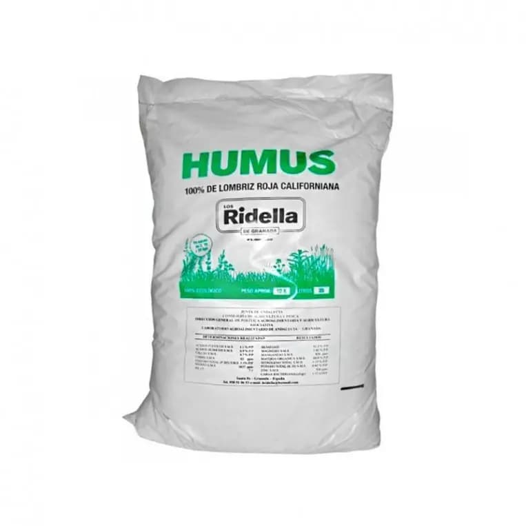 HUMUS DE LOMBRIZ 20KG LOS RIDELLA