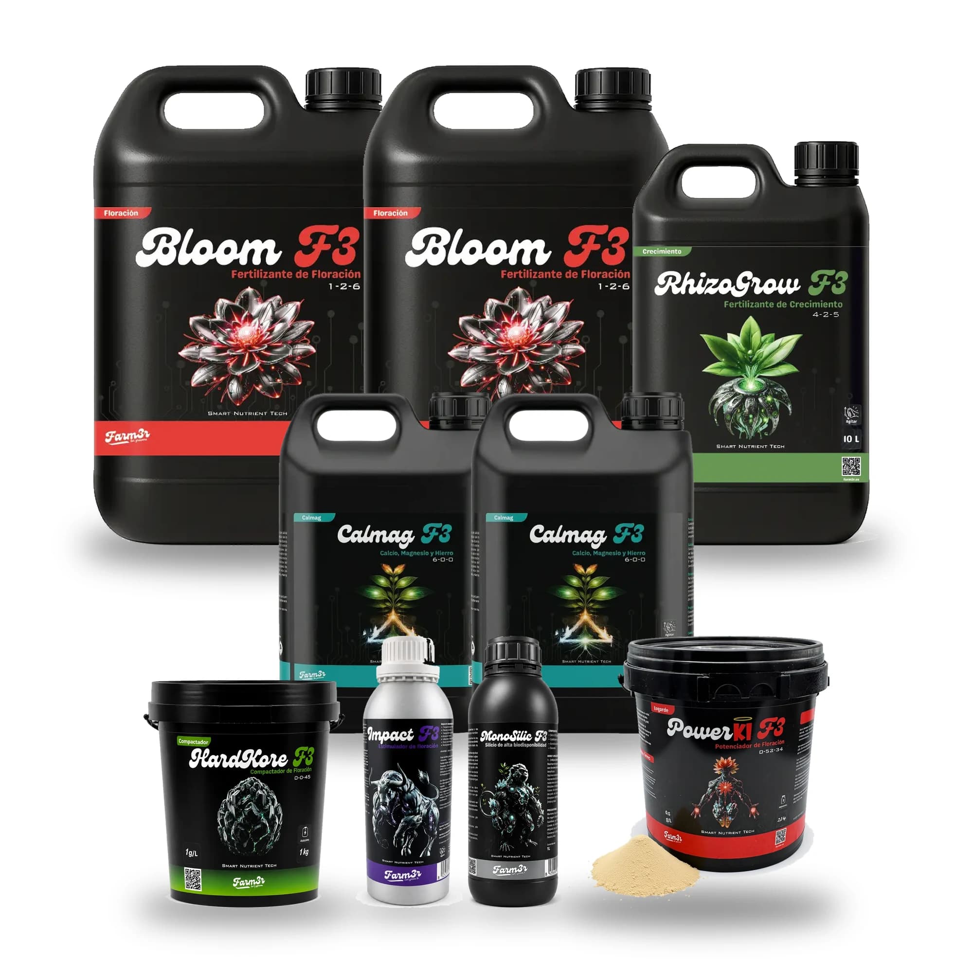 Kit fertilizantes Farm3r 100L 500L