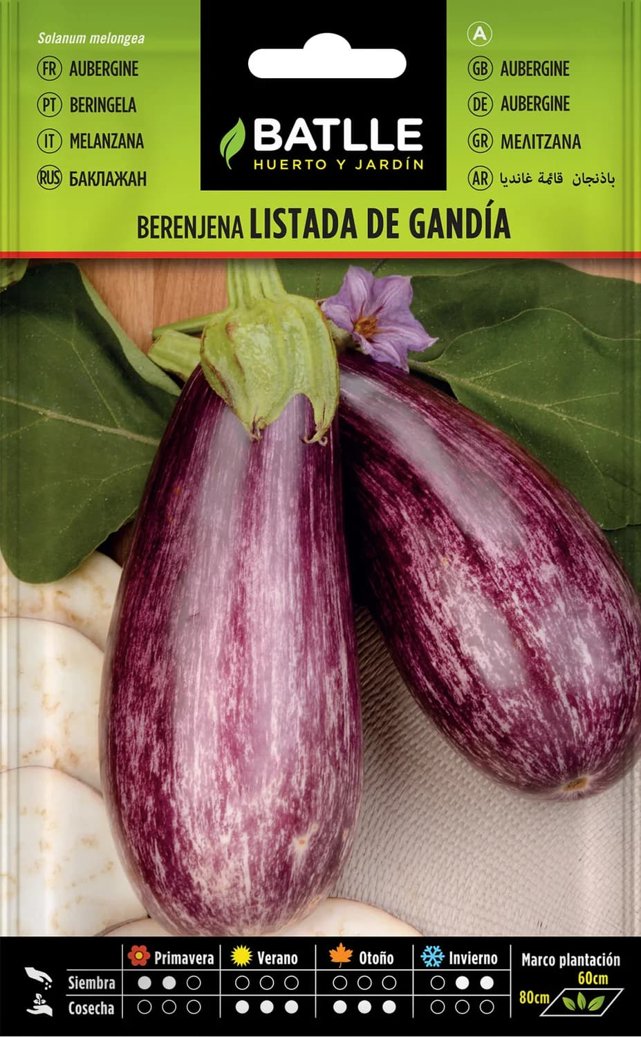 Semillas berenjena listada Gandia