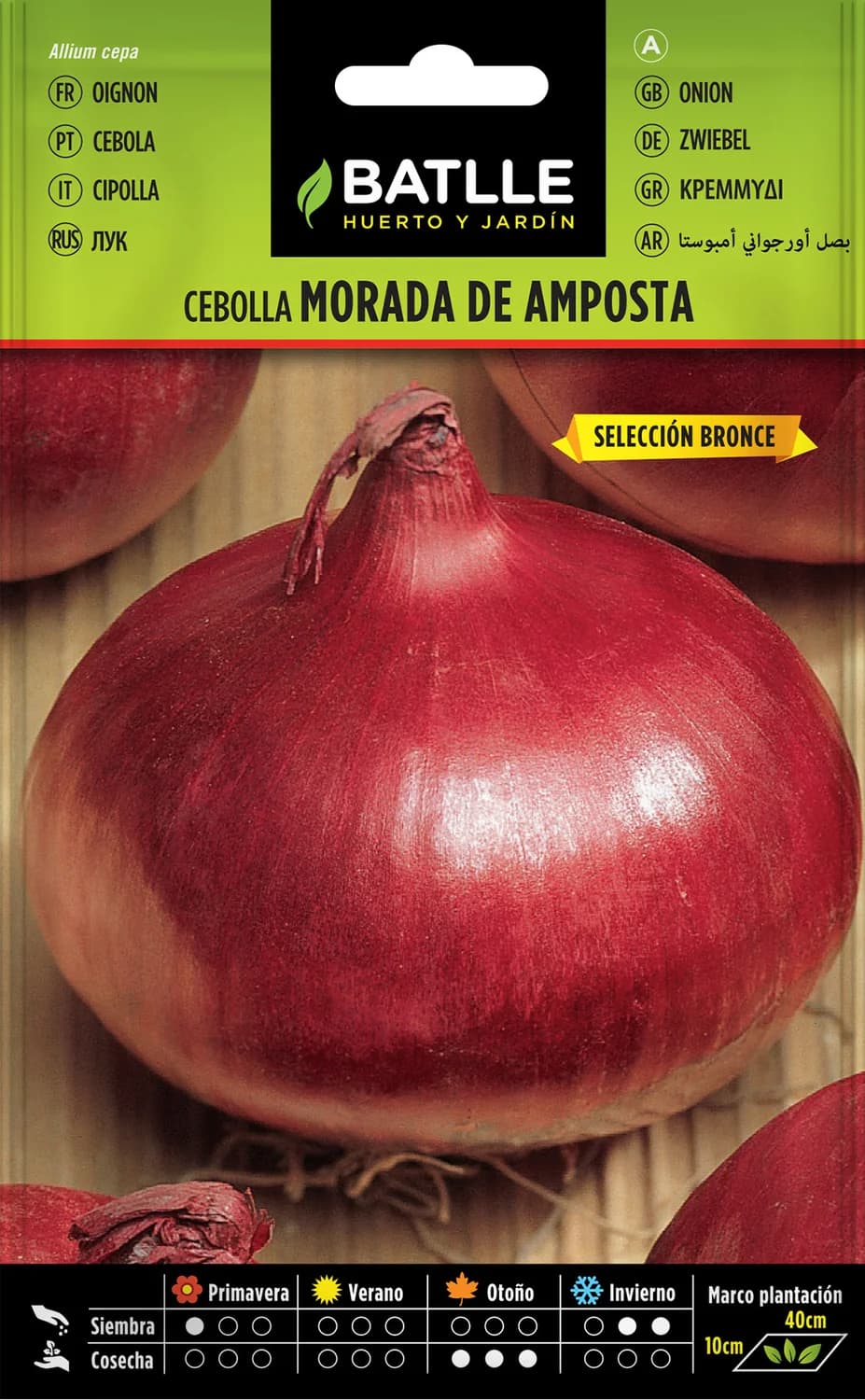 Semillas cebolla morada Amposta selección bronce