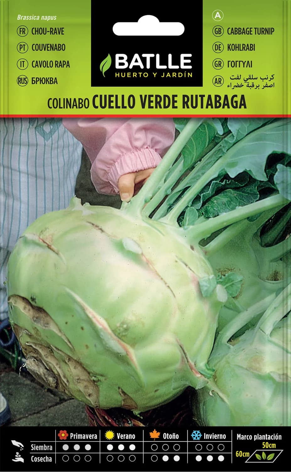 Semillas colinabo rutabaga cuello verde