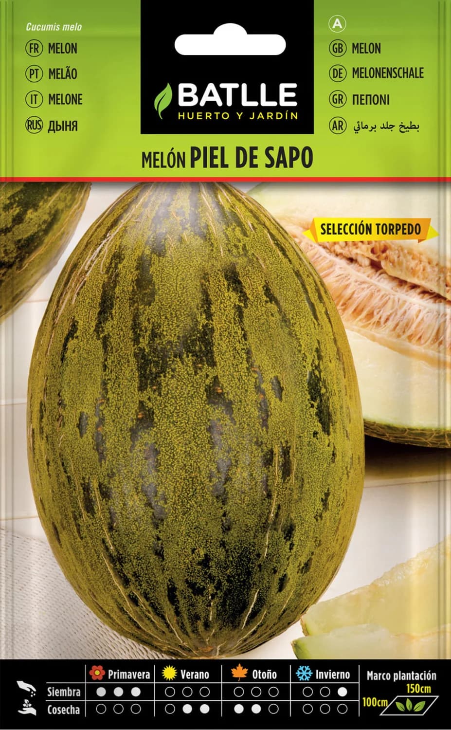 semillas melón piel de sapo S. Torpedo