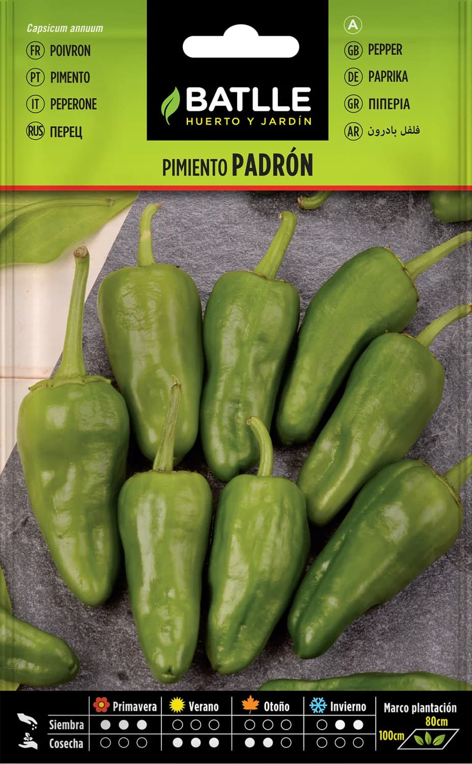 Semillas pimiento padrón para huerto