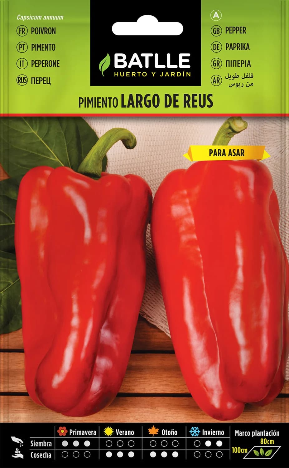 Semillas pimiento Largo de Reus