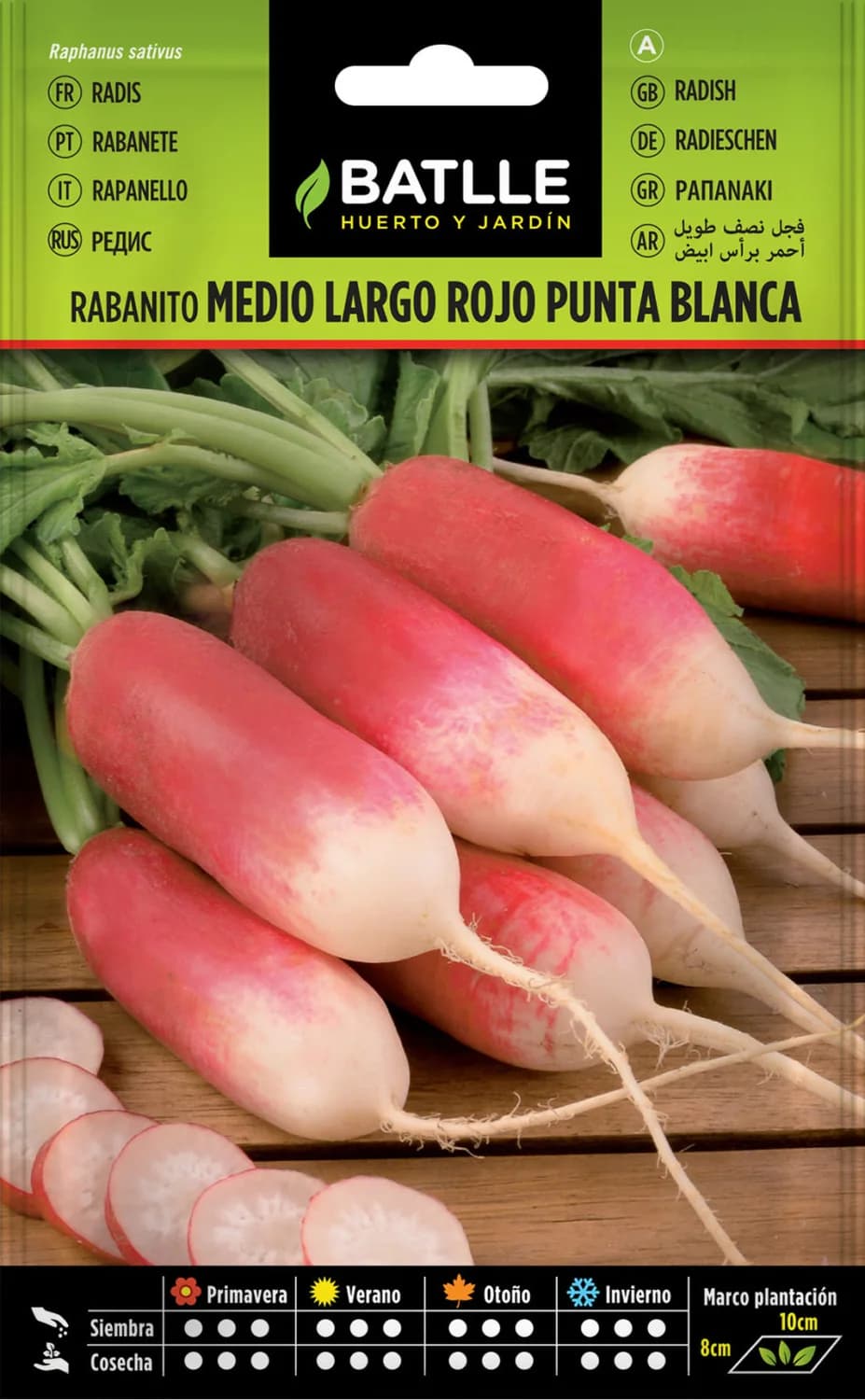 Semillas rabanito medio largo rojo P.BLANCA