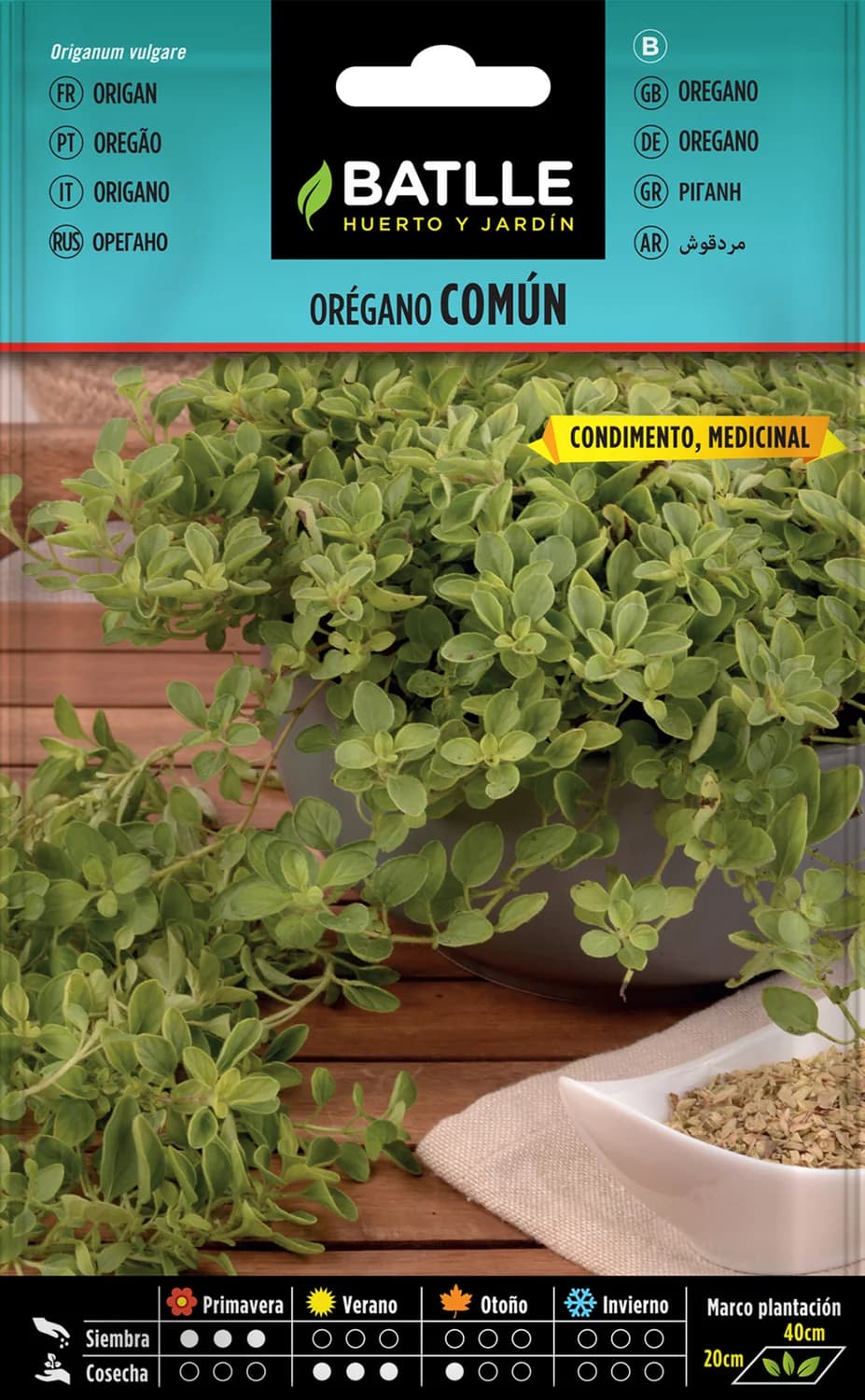 semillas de orégano Origanum vulgare