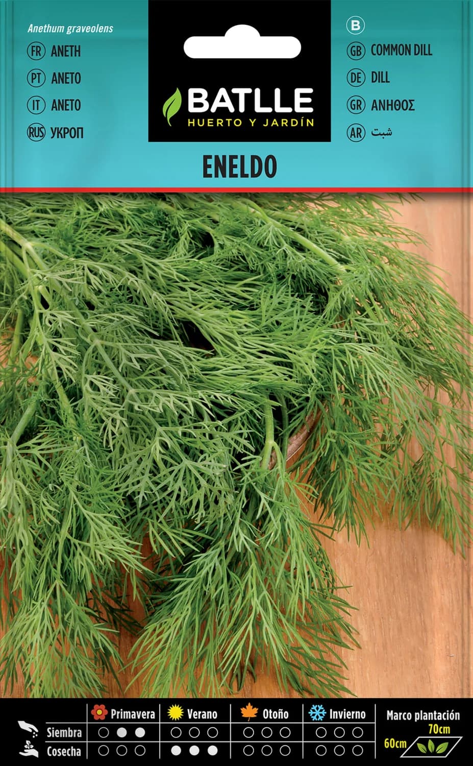 semillas de eneldo Anethum graveolens para huerto y cocina