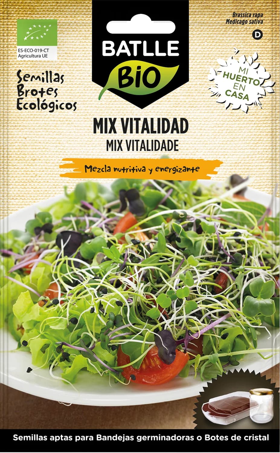 brotes mix Vita Plus en envase para germinar