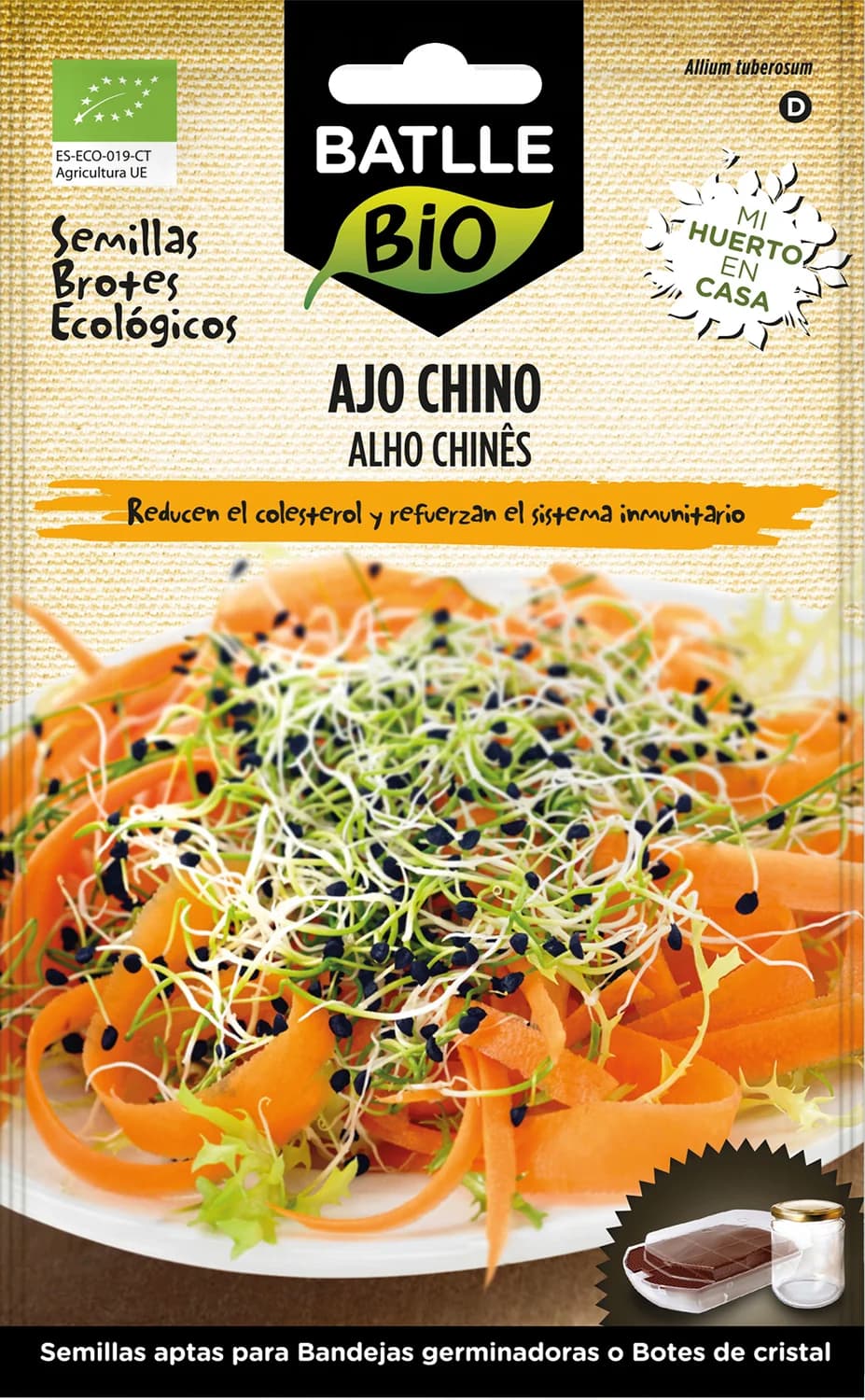 brotes ajo chino bio para germinar en casa
