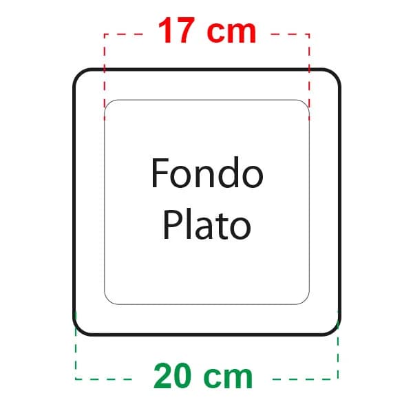 Plato negro 20x20 Cannapot para macetas de 5,5L y 7L - Imagen 2