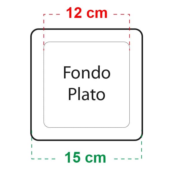 Plato negro 15x15 Cannapot para macetas 1,6L y 3,2L - Imagen 2