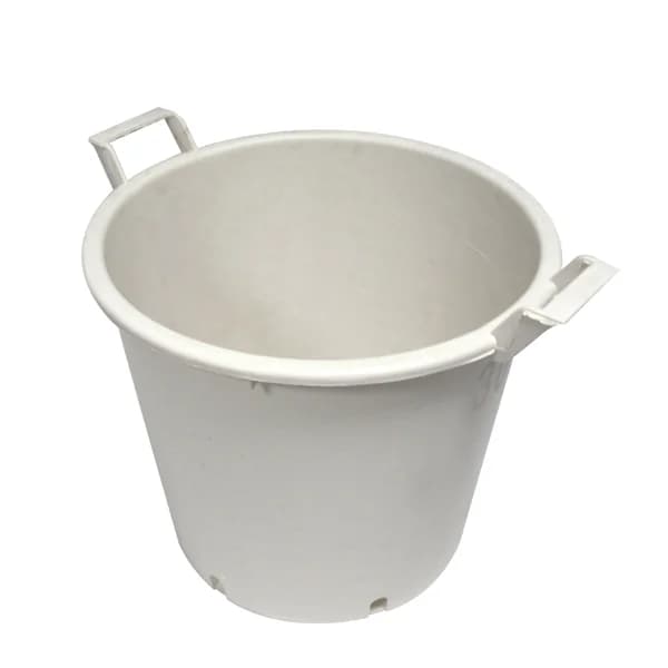 maceta redonda blanca asas de 50 cm y 50 litros