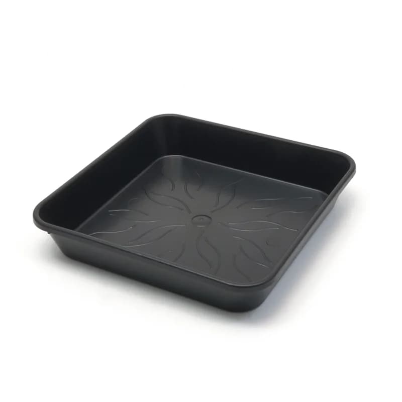 plato cuadrado Pure Factory 14x14 para macetas de 3,5 litros