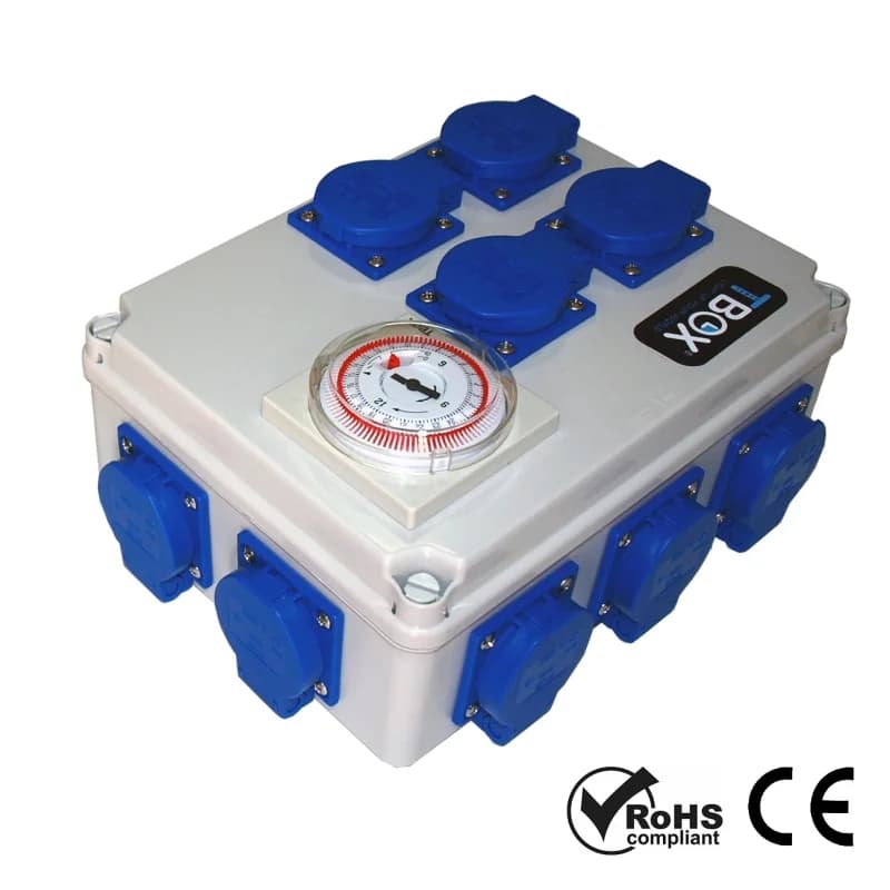 caja temporizadora TBOX 12 con temporizador analógico