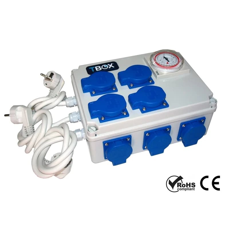 temporizador TBOX 12 x 600W para controlar iluminación indoor