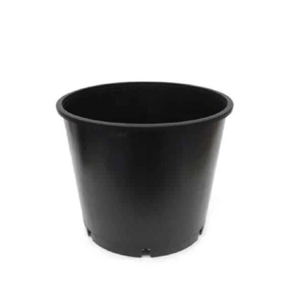 maceta redonda negra 22 cm de 6,3 litros