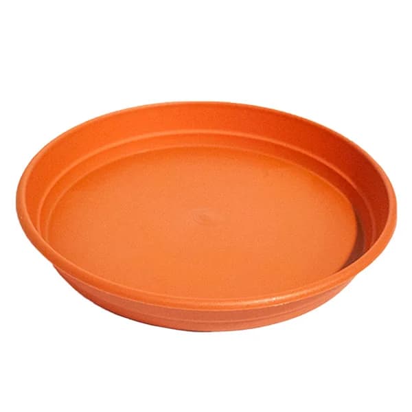 plato redondo para macetas color terracota