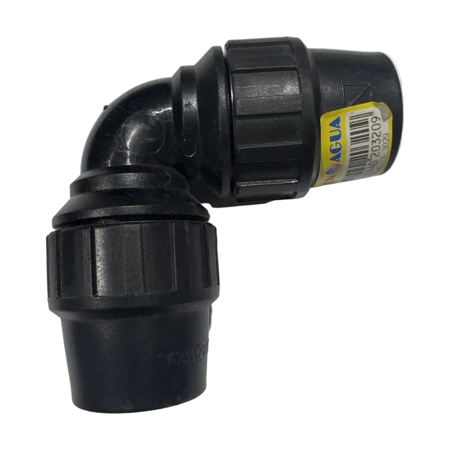 Codo bocas iguales 20mm para riego por goteo