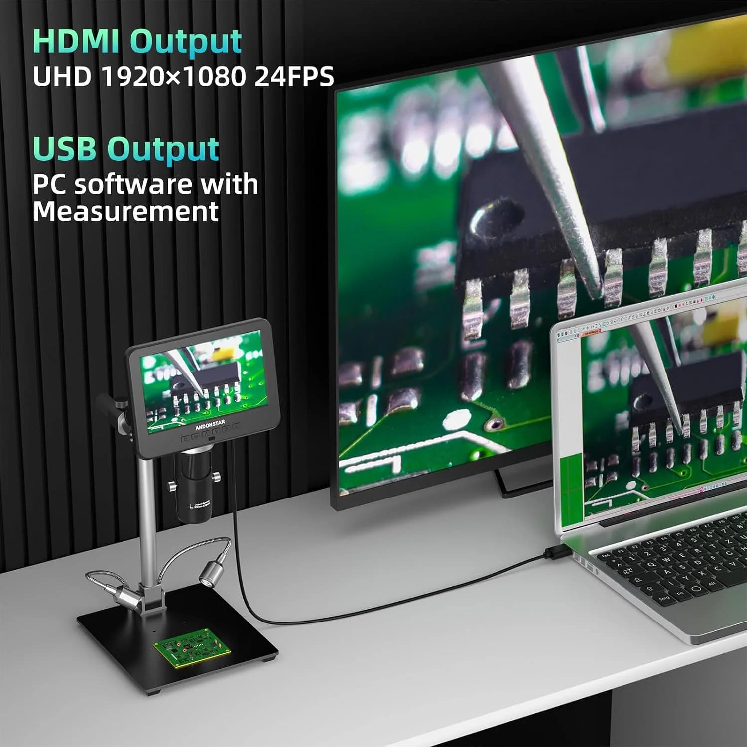 Andonstar AD246S-M microscopio digital HDMI 2000x - Imagen 5