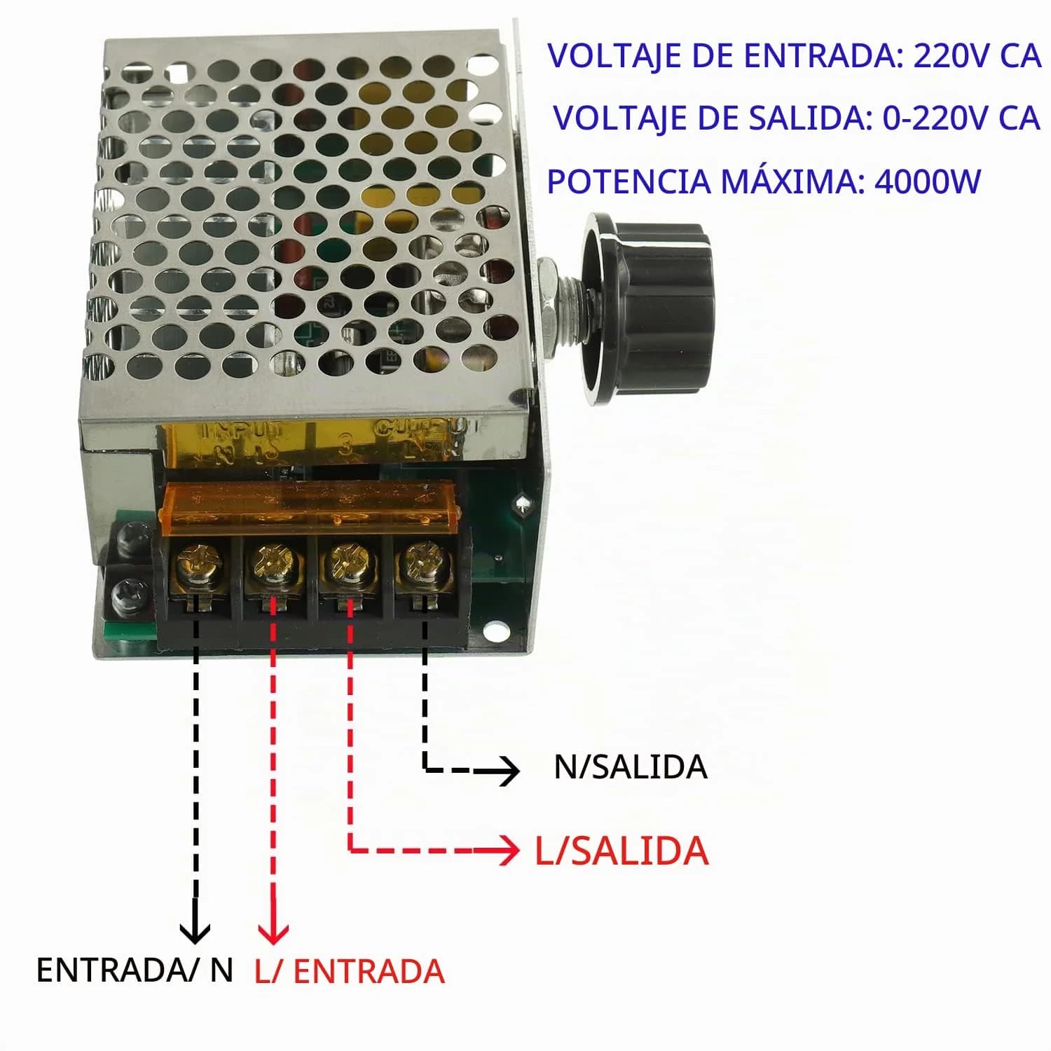 Regulador voltaje electrónico 220V para cargas resistivas - Imagen 5
