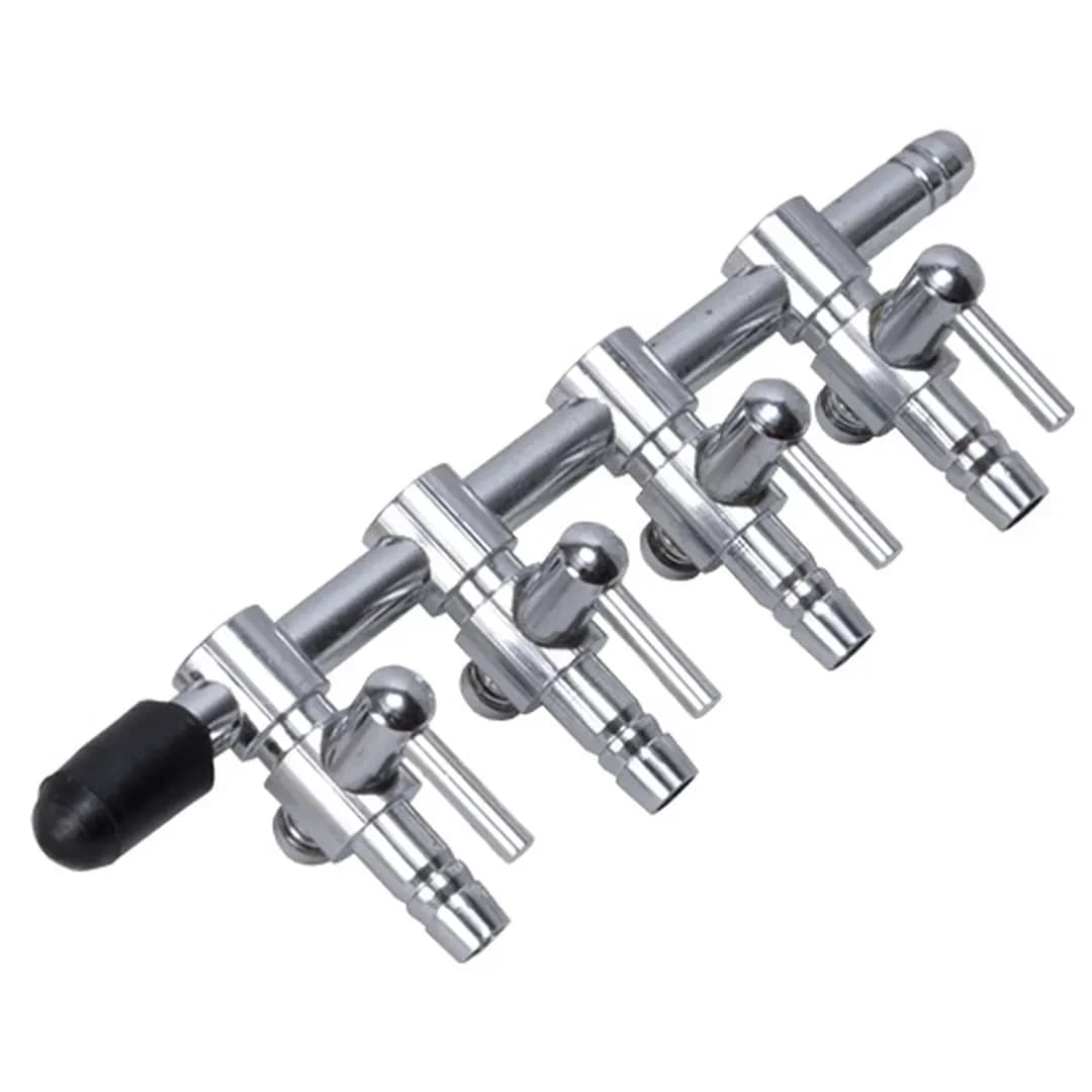 Llave de paso cuatro salidas aire para repartir oxigenación